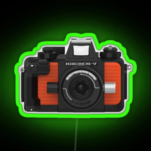 Nikon Nikonos V Underwater 35mm Film Camera RGB Neon Sign