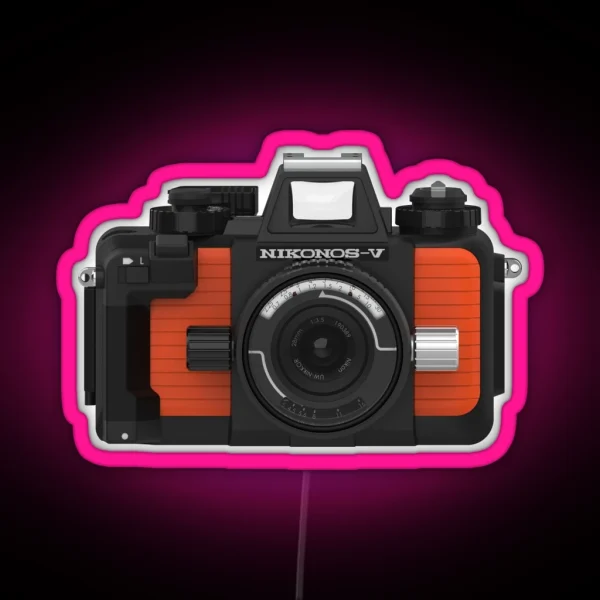 Nikon Nikonos V Underwater 35mm Film Camera RGB Neon Sign