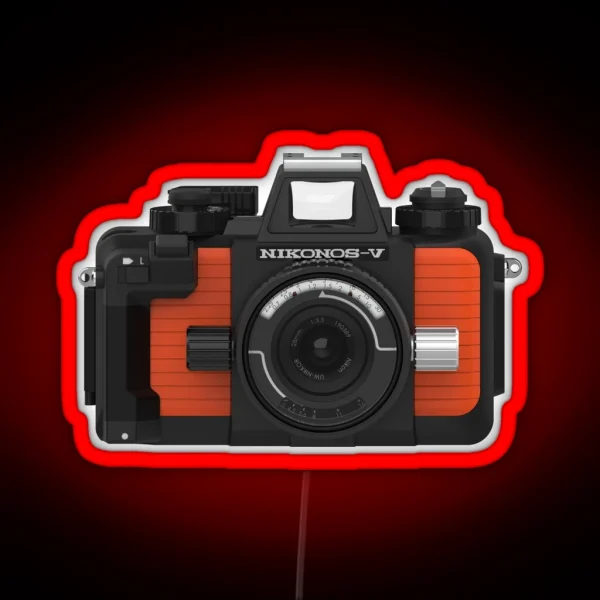 Nikon Nikonos V Underwater 35mm Film Camera RGB Neon Sign