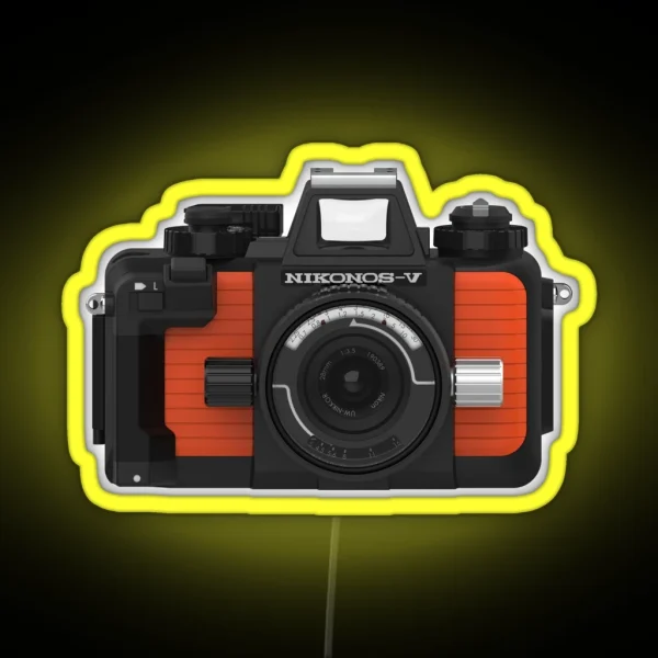Nikon Nikonos V Underwater 35mm Film Camera RGB Neon Sign