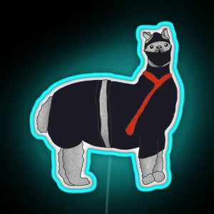 Ninja Llama RGB Neon Sign