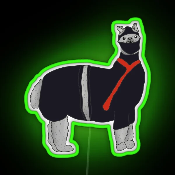 Ninja Llama RGB Neon Sign