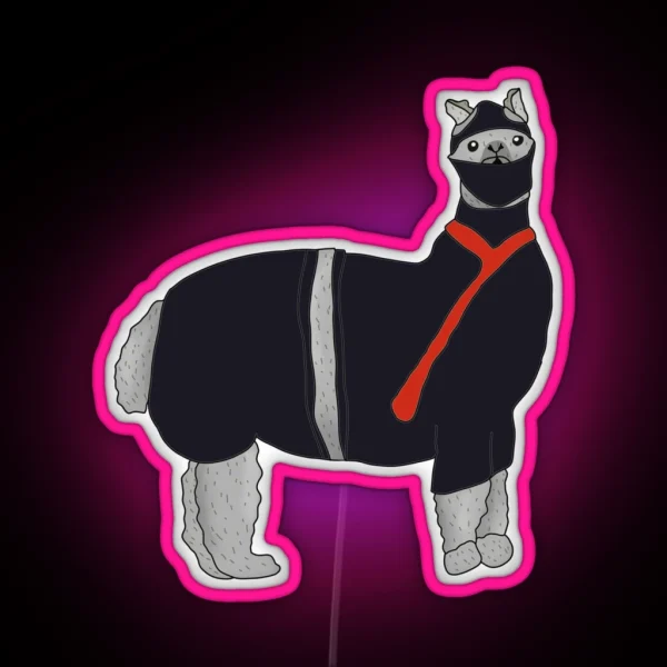 Ninja Llama RGB Neon Sign