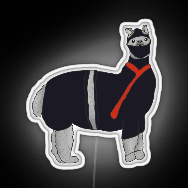 Ninja Llama RGB Neon Sign