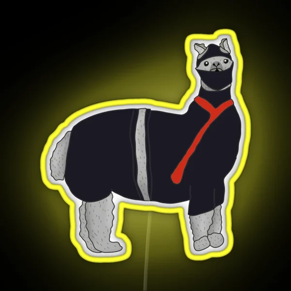 Ninja Llama RGB Neon Sign