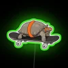 Vibrant Neon Sign featuring Cowabunga Logo for Ultimate Ninja Turtle Fans