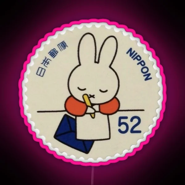 Nippon Bunny Postcard RGB Neon Sign