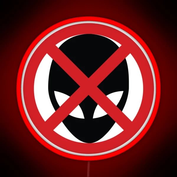 No Alien Sign RGB Neon Sign