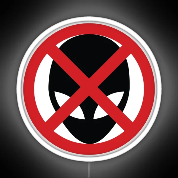 No Alien Sign RGB Neon Sign