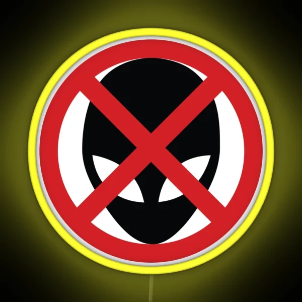 No Alien Sign RGB Neon Sign