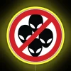 LED Alien Invasion Sign with Color Changing Neon Light Display