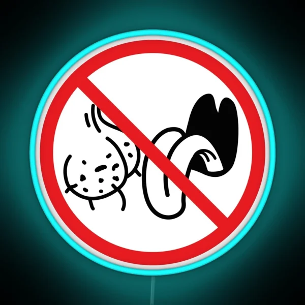 No Bag Lickers Funny Prohibition RGB Neon Sign