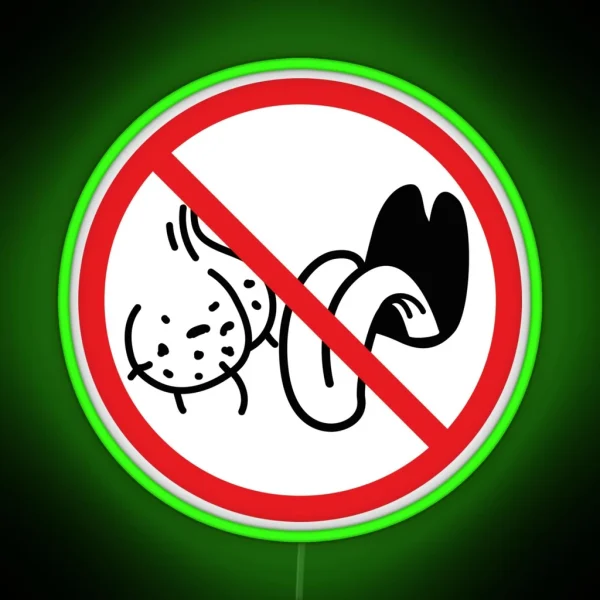 No Bag Lickers Funny Prohibition RGB Neon Sign