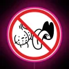 No bag lickers allowed funny prohibition era style RGB sign