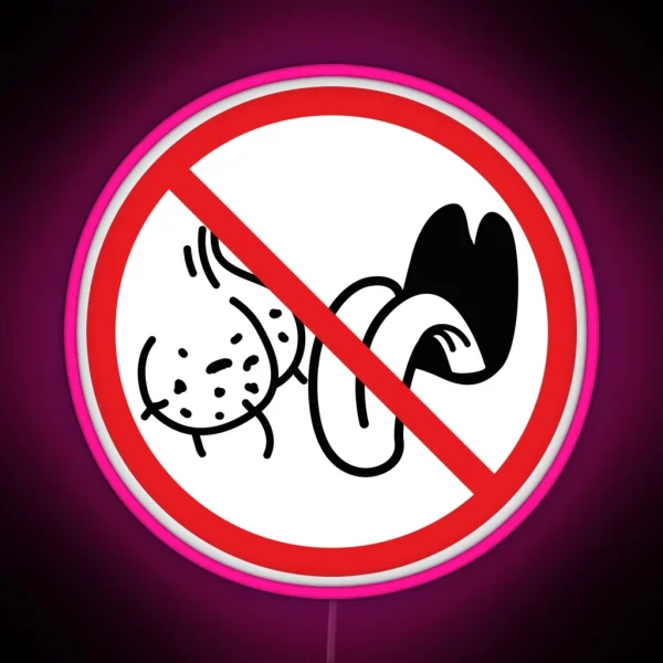 No Bag Lickers Funny Prohibition RGB Neon Sign