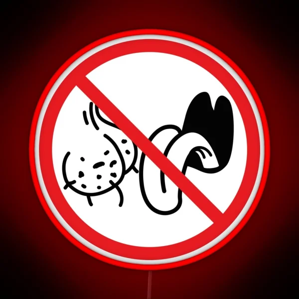 No Bag Lickers Funny Prohibition RGB Neon Sign