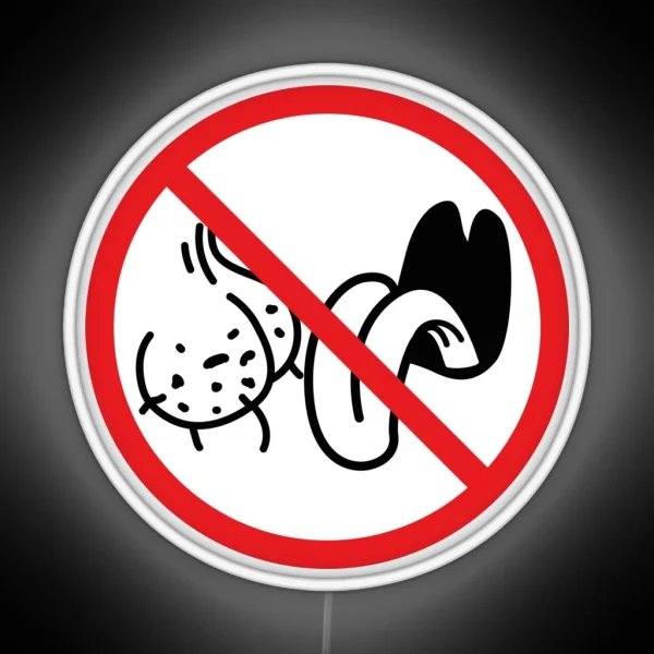 No Bag Lickers Funny Prohibition RGB Neon Sign
