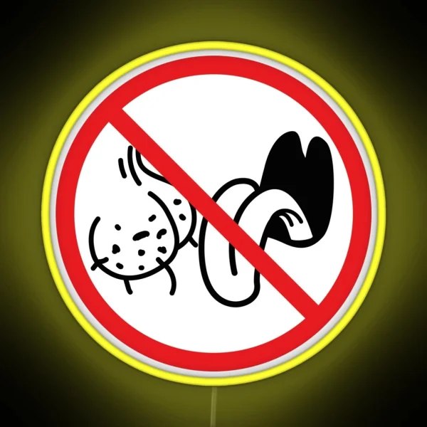 No Bag Lickers Funny Prohibition RGB Neon Sign