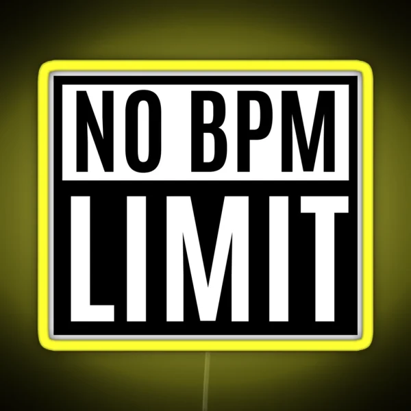 No BPM Limit Rave Party RGB Neon Sign