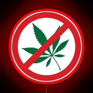 No Cannabis Sign RGB Neon Sign