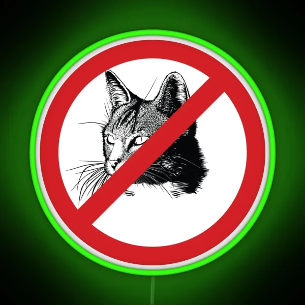 No Cats Allowed RGB Neon Sign