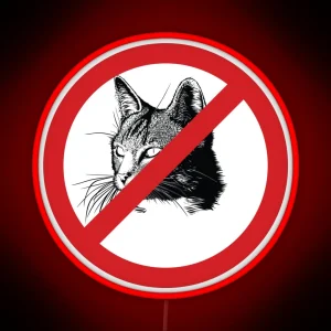 No Cats Allowed RGB Neon Sign