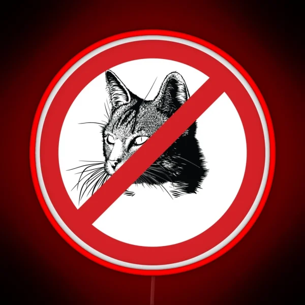 No Cats Allowed RGB Neon Sign