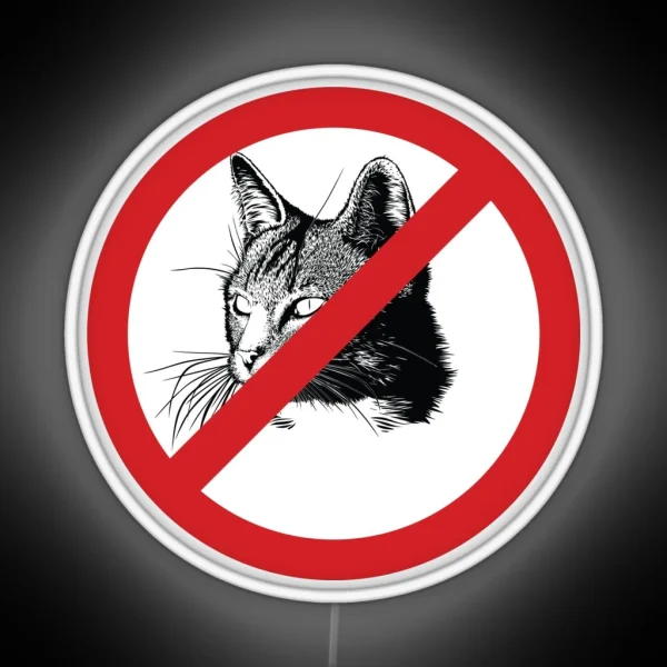 No Cats Allowed RGB Neon Sign