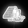 Add a humorous vintage vibe with this colorful LED sign.