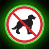 Neon No Dogs Allowed Signs for Apartments and Hotels Facility Use