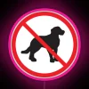 High Visibility No Pets Allowed Sign for Outdoor Public Spaces