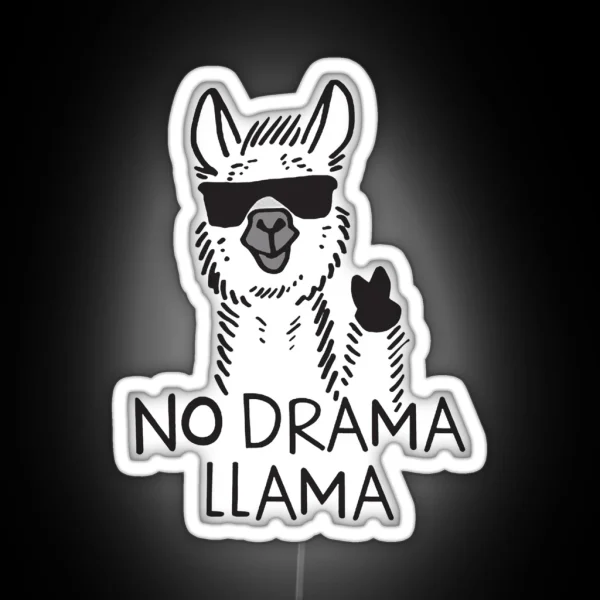 No Drama Llama RGB Neon Sign