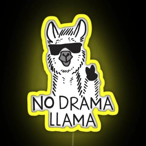 No Drama Llama RGB Neon Sign