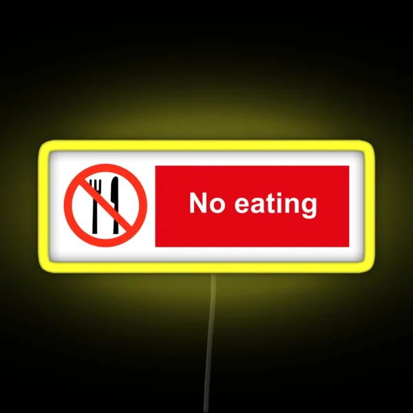 No Eating RGB Neon Sign