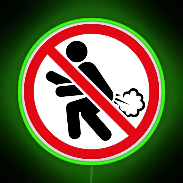 No Farting Prohibition RGB Neon Sign