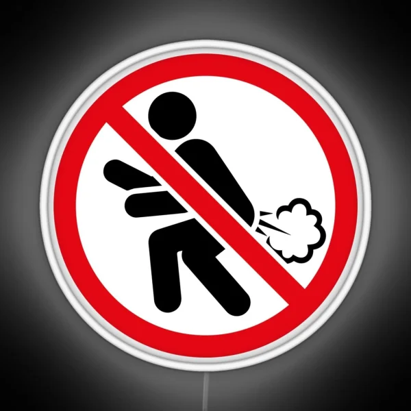 No Farting Prohibition RGB Neon Sign