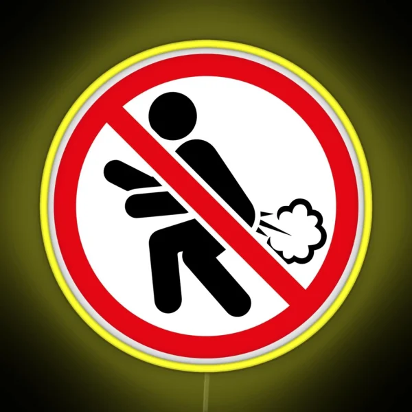 No Farting Prohibition RGB Neon Sign