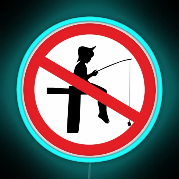 No Fishing Sign RGB Neon Sign