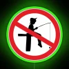 RGB Neon Sign Non Fishing Zone Home Decor Humor Gift