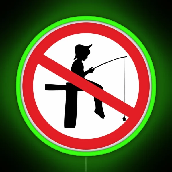 No Fishing Sign RGB Neon Sign