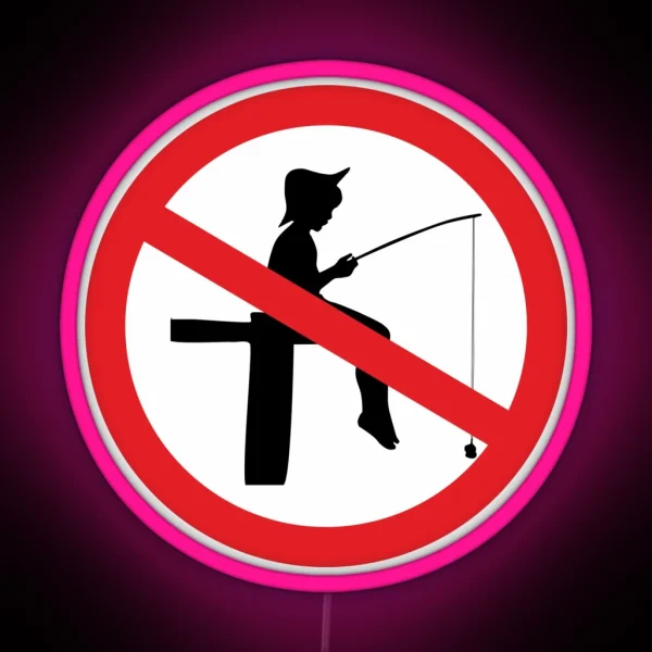No Fishing Sign RGB Neon Sign