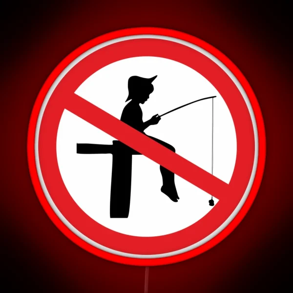 No Fishing Sign RGB Neon Sign