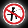 No Trespassing - No Fishing Zone Protected Area Sign