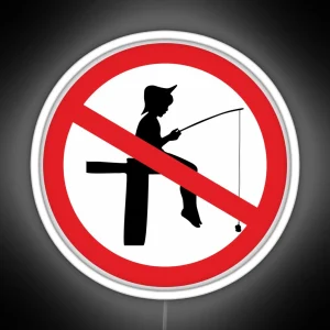 No Fishing Sign RGB Neon Sign