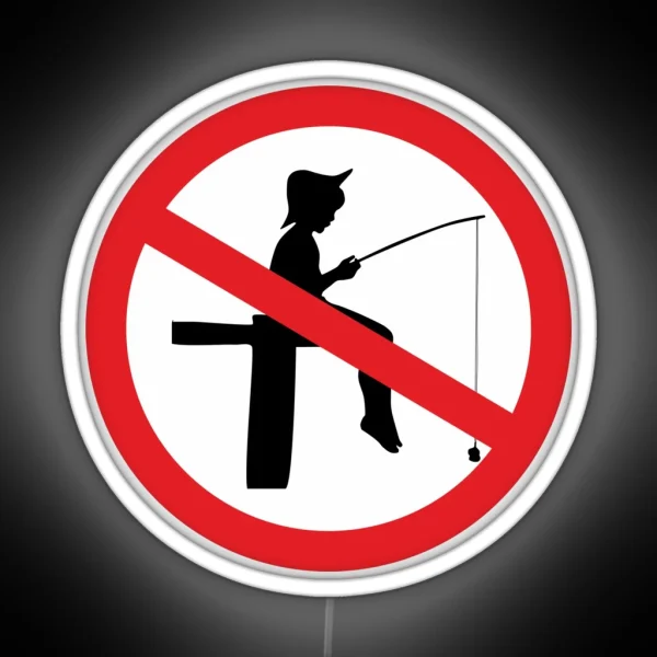 No Fishing Sign RGB Neon Sign