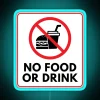 No Food or Drink Allowed: Vibrant RGB Neon Bar Sign