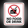 RGB Neon 'No Food or Drink' Sign for Offices and Facilities