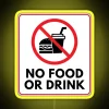 Eye-catching no food or drink allowed LED warning sign display