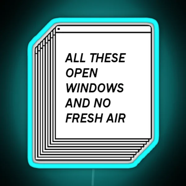 No Fresh Air RGB Neon Sign