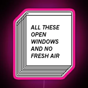 No Fresh Air RGB Neon Sign